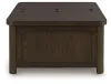 Ashley Furniture T678-20 Breckington - Cocktail Table With Storage - Dark Brown