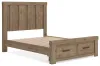 Ashley Furniture PCB2844B4 Oliandon - Queen Panel Storage Bed - Light Brown