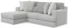 Jackson Furniture Industries 3303/75/42-18 Jackson Furniture Industries 3303/75/42-18 Logan - 2 Piece Upholstered Sectional With Comfort Coil Seating And 5 Included Accent Pillows (Left Side Facing Chaise) - Moonstruck