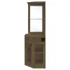 CoasterEveryday 182303 Alviso - 1-Drawer Corner Home Bar Wine Cabinet - Rustic Oak