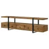 Coaster Fine Furniture 703243 Otto - 5-Drawer Mango Wood TV Stand Media Console - Brown