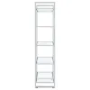 CoasterEssence 805538 Hartford - 5-Shelf Glass Bookshelf - Chrome