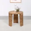 Coaster Fine Furniture 708507 Artina - Woven Rattan Round Side End Table - Natural