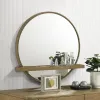 CoasterElevations 224308 Arini - Round Vanity Wall Mirror With Shelf - Sand Wash