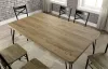 Furniture of America CM3279T-60-7PK Banbury - 7 Piece Dining Table Set - Dark Bronze / Natural