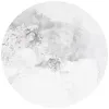 Coaster Fine Furniture 708338 Rowena - Round Sintered Stone Coffee Table - White Faux Marble