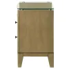Coaster Fine Furniture 224922 Granada - 2-Drawer Glass Top Nightstand - Natural Pine