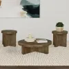 Coaster Fine Furniture 710138-S3 Kinkaid - 3 Piece Solid Wood Coffee And End Table Set - Brown