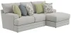 Jackson Furniture Industries 2340/46/76-28 Stockbridge - 2 Piece Sofa Chaise With Comfort Coil Seating And 6 Accent Pillows Included (Right Side Facing Chaise) - Slate