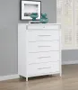 Coaster Fine Furniture 225075 Gracemont - 5-Drawer Bedroom Chest Of Drawers - White