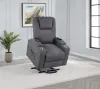 Coaster Fine Furniture 610453P Louie - Chenille Upholstered Power Lift Massage Chair - Dark Gray