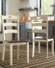 Ashley Furniture D335-01 Woodanville - Dining Room Side Chair (Set of 2) - Cream / Brown