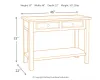 Ashley Furniture T637-4 Bolanburg - Sofa Table - White / Brown / Beige