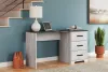 Ashley Furniture H4121-34 Shawburn - Home Office Desk - White / Dark Charcoal Gray
