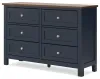 Ashley Furniture B414-21 Landocken - Dresser - Brown / Blue