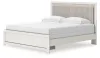Ashley Furniture PCB3381B10 Ashley Furniture PCB3381B10 Zuraleus - King Upholstered Panel Bed - White
