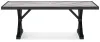 Ashley Furniture P792-625 Beachcroft - Rectangular Dining Table With Umbrella Option - Black / Light Gray