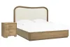 Pulaski Furniture BP432-170QN-KIT1 Leeza - Queen Upholstered Panel Bed With Nightstand - Brown