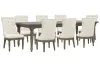 Pulaski Furniture P413240-KIT25 Pulaski Furniture P413240-KIT25 Madison Ridge - Extendable Leg Dining Table With 8 Host Chairs - Natural Bark
