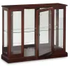 Pulaski Furniture 6705 PFC Curios - Lighted 1 Shelf Console Display Cabinet - Cherry Brown