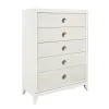 Samuel Lawrence Furniture S910-040 Melrose - 5-Drawer Dresser Chest - White