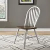 Liberty Furniture 186W-C1000S Liberty Furniture 186W-C1000S Carolina Crossing - Windsor Side Chair - White / Antique Honey