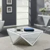 CoasterElevations 722508 Amore - Square Mirrored Acrylic Crystal Coffee Table - Silver