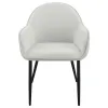 Coaster Fine Furniture 115592 Emma - Fabric Upholstered Dining Arm Chair (Set of 2) - Fog Gray
