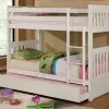 Furniture of America CM-BK607WH-BED Canberra - Twin Over Full Bunk Bed - White