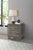 Coaster Fine Furniture 223342 Wright - 2-Drawer Nightstand Bedside Table - Brown Oak