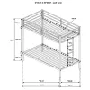 Coaster Fine Furniture 460361WHT Alevera - Metal Twin Over Twin Bunk Bed With Ladder - White