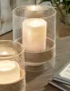 Ashley Furniture A2000456 Eudocia - Candle Holder Set (Set of 2) - Clear