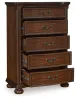 Ashley Furniture B764-46 Lavinton - Five Drawer Chest - Brown