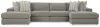 Ashley Furniture 58103S11 Ashley Furniture 58103S11 Avaliyah - 4-Piece Double Chaise Sectional - Ash