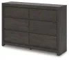 Ashley Furniture PCB3370-31 Fraluna - Six Drawer Dresser - Charcoal