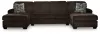 Ashley Furniture PC35603S3 Ashley Furniture PC35603S3 Kimlee - 3-Piece Sectional With Double Chaise - Chocolate