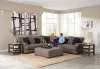 Jackson Furniture Industries 449826-1796/48-2870/48 Jackson Furniture Industries 449826-1796/48-2870/48 Ava Sectional - Loveseat With USB - Pepper