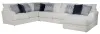 Jackson Furniture Industries 2470/30/72/75-21 Jackson Furniture Industries 2470/30/72/75-21 Polaris - 3 Piece Sectional With Comfort Coil Seating And 9 Included Accent Pillows (Left Side Facing Chaise) - Sugar