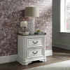 Liberty Furniture 244-BR-KUBDMCN Liberty Furniture 244-BR-KUBDMCN Magnolia Manor - 5 Piece Bedroom Set (King Upholstered Bed, Dresser & Mirror, Chest, USB Nightstand) - Antique White