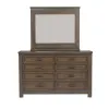 Liberty Furniture 759-BR-QPBDM Liberty Furniture 759-BR-QPBDM Thornwood Hills - 3 Piece Bedroom Set (Queen Panel Bed, Dresser & Mirror) - Rock Beaten Brown