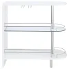 CoasterEssence 101064 Adolfo - Rectangular 2-Tier Home Bar Table - White High Gloss