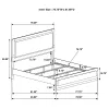 Coaster Fine Furniture 224781KE Caraway - Wood Eastern King LED Panel Bed - Black