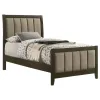 Coaster Fine Furniture 224421T Wilkes - Upholstered Twin Bed - Dark Cocoa