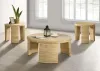 Coaster Fine Furniture 708508-S3 Artina - 3 Piece Rattan Coffee And End Table Set - Natural