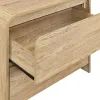 New Classic T3518N-22 Mara - Two Drawer End Table / Bedside Table - Natural
