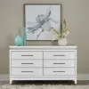 Liberty Furniture 781-BR31 Liberty Furniture 781-BR31 Reflections - 6 Drawer Dresser With Lights - Pearl White & Rhinestone