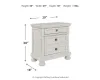 Ashley Furniture B742-92 Robbinsdale - Two Drawer Night Stand - Antique White