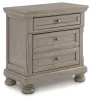 Ashley Furniture B733/31/36/56/78/97/92(2) Ashley Furniture B733/31/36/56/78/97/92(2) Lettner - King Sleigh Bed - 7 Pc. - Dresser, Mirror, King Bed, 2 Nightstands - Light Gray