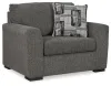 Ashley Furniture 52404/23/14 Gardiner - 2 Pc. - Chair And A Half, Ottoman - Pewter