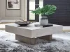 Ashley Furniture T622-8 Ashley Furniture T622-8 Jorlaina - Square Cocktail Table With Faux Cement Top - Light Grayish Brown